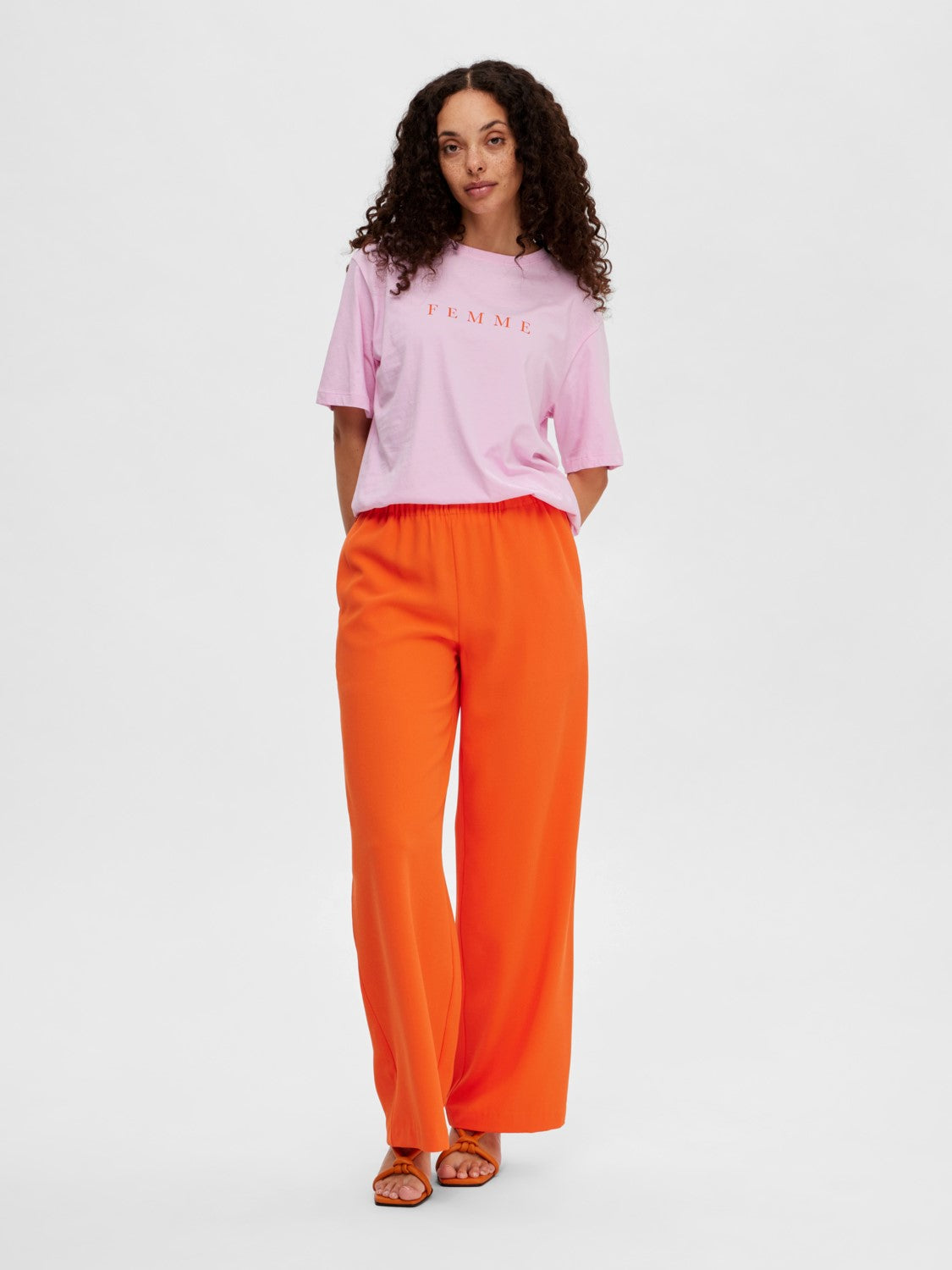 Vilja SS Printed Tee - Sweet Lilac Orangeade