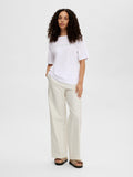 Vilja SS Printed Tee - Bright White Ab Green