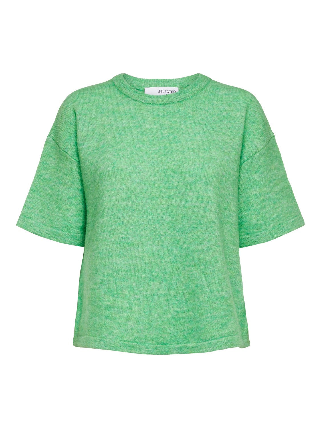 Liliana Me 2/4 Knit O-Neck - Absinthe Green Melange