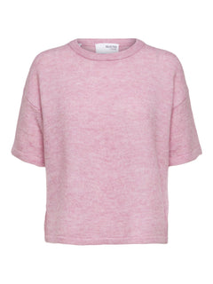Liliana Me 2/4 Knit O-Neck - Sweet Lilac Melange