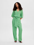 Viva 2/4 Long Linen Jumpsuit - Absinthe Green