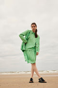 Viva Ls Linen Top - Absinthe Green