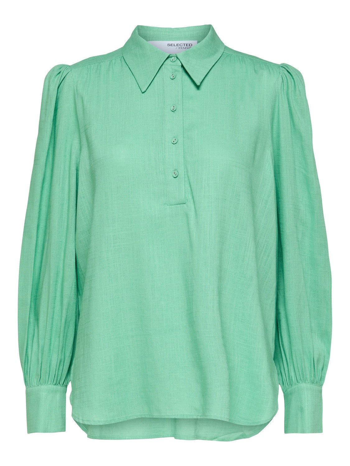 Viva Ls Linen Top - Absinthe Green
