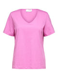 Essential Ss V-Neck Tee - Cyclamen