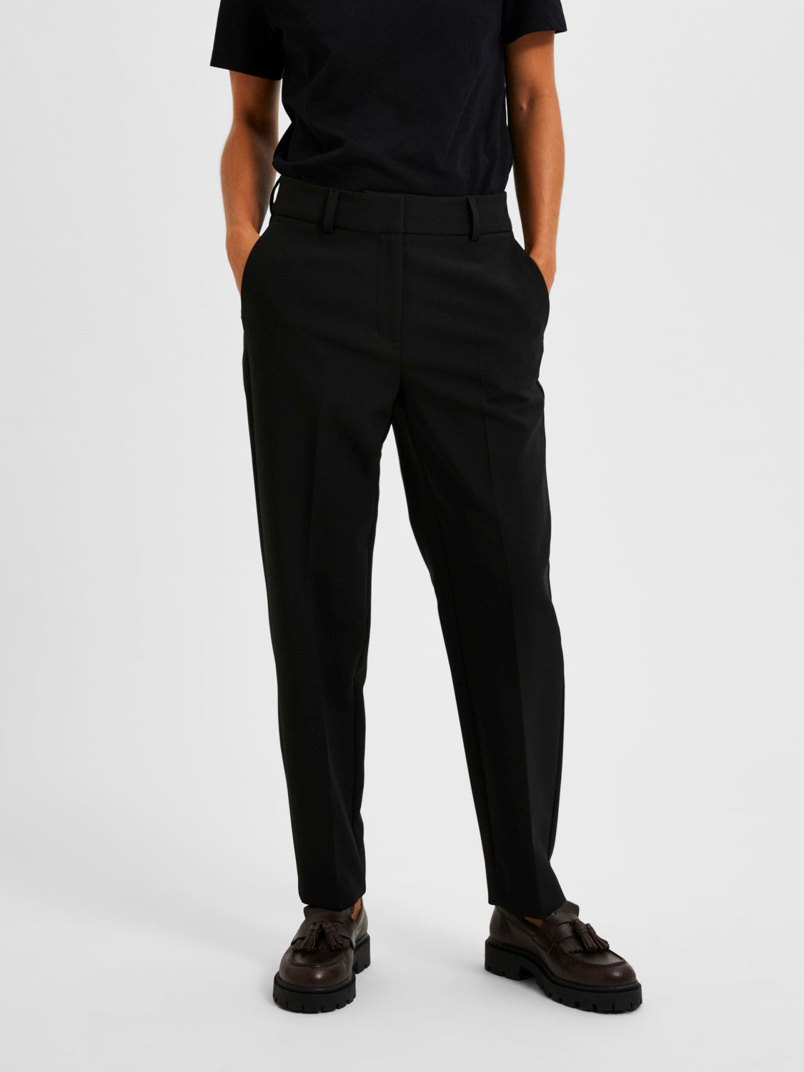 Rita-Ria Mw Cropped Pant - Svart