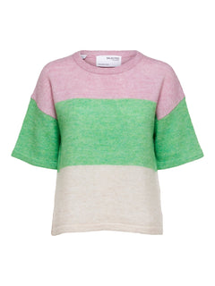 Liliana Me 2/4 Knit O-Neck - Sweet Lilac Absinthe And Birch