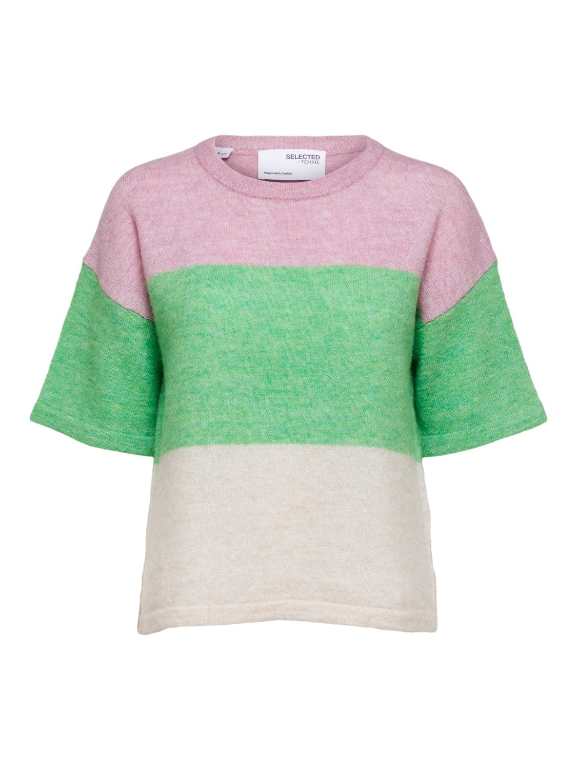Liliana Me 2/4 Knit O-Neck - Sweet Lilac Absinthe And Birch