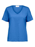 Essential Ss V-Neck Tee - Ultramarine