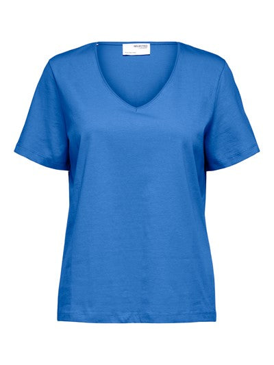 Essential Ss V-Neck Tee - Ultramarine