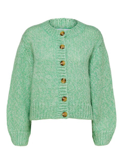 Suanne New Ls Knit Short Cardigan - Absinthe Green