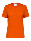 Myessential Ss O-Neck Tee - Orangeade