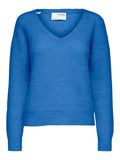 Ivi Umbra LS Knit V-Neck - Ultramerine Melange