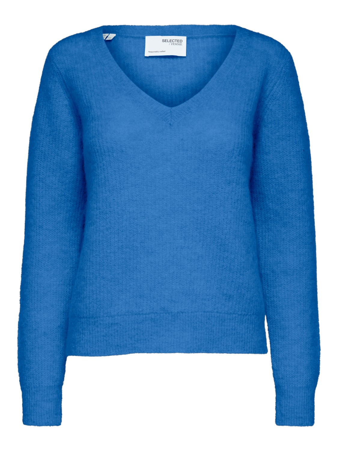Ivi Umbra LS Knit V-Neck - Ultramerine Melange