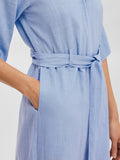 Viva 2/4 Long Linen Jumpsuit - Blue Heron