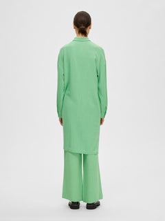 Viva-Tonia Long Linen Shirt - Absinthe Green