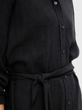 Viva-Tonia Long Linen Shirt - Black