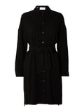 Viva-Tonia Long Linen Shirt - Black