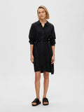 Viva-Tonia Long Linen Shirt - Black