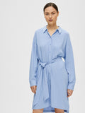 Viva-Tonia Long Linen Shirt - Blue Heron