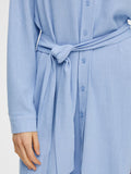 Viva-Tonia Long Linen Shirt - Blue Heron