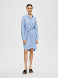 Viva-Tonia Long Linen Shirt - Blue Heron