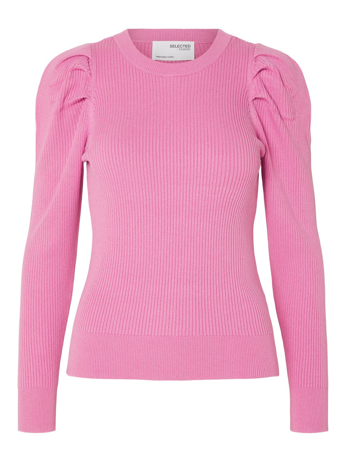 Isla Ls Knit O-Neck - Cyclamen