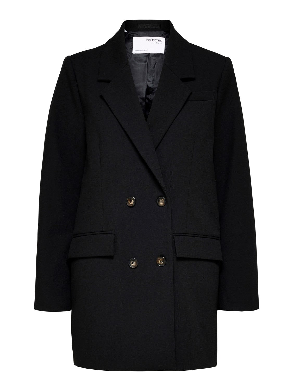 Myla Ls Relaxed Blazer - Black