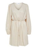 Viva Ls Short Linen Dress - Sandshell