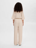 Viva 2/4 Long Linen Jumpsuit - Sandshell