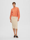 Suanne Ls Knit O-Neck - Orangeade