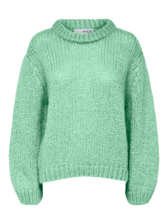 Suanne Ls Knit O-Neck - Absinthe Green