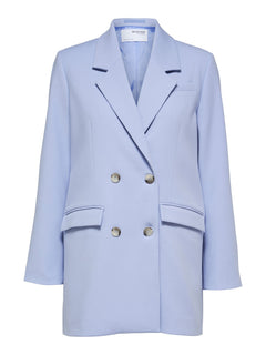 New Myla Ls Relaxed Blazer - Blue Heron