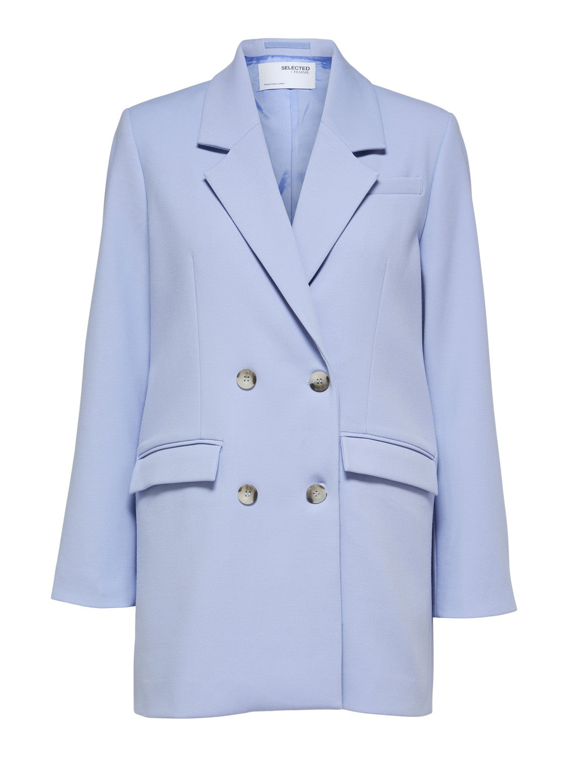 New Myla Ls Relaxed Blazer - Blue Heron