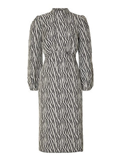 Macie Ls Midi Dress - Black