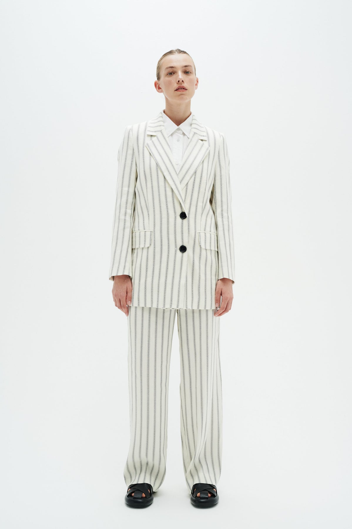 QuinIW Pant - Sommar Pinstripe