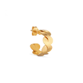 Small Wavy Hoop - Gold