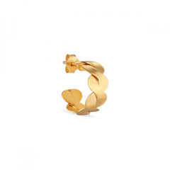 Small Wavy Hoop - Gold