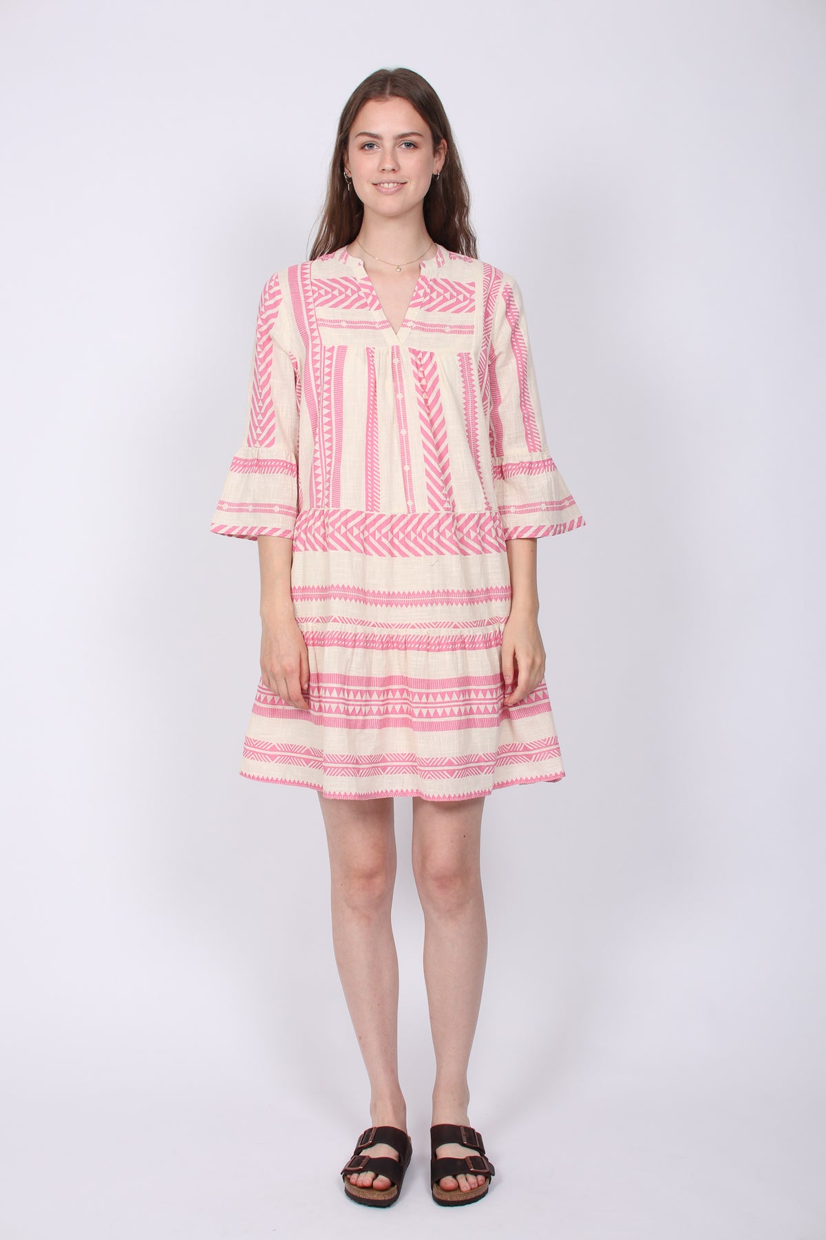 Gunvor Aztec Dress - Pink - Neo Noir - Kjoler - VILLOID.no