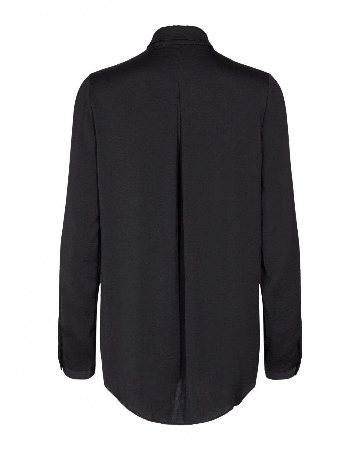 Blair Polysilk Shirt - Black - Moss Copenhagen - Bluser & Skjorter - VILLOID.no