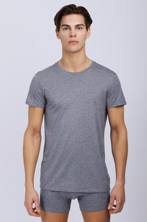 Men T-shirt - Grey Melange