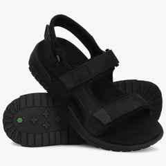 Anchor Watch Back Strap Sandal - Black