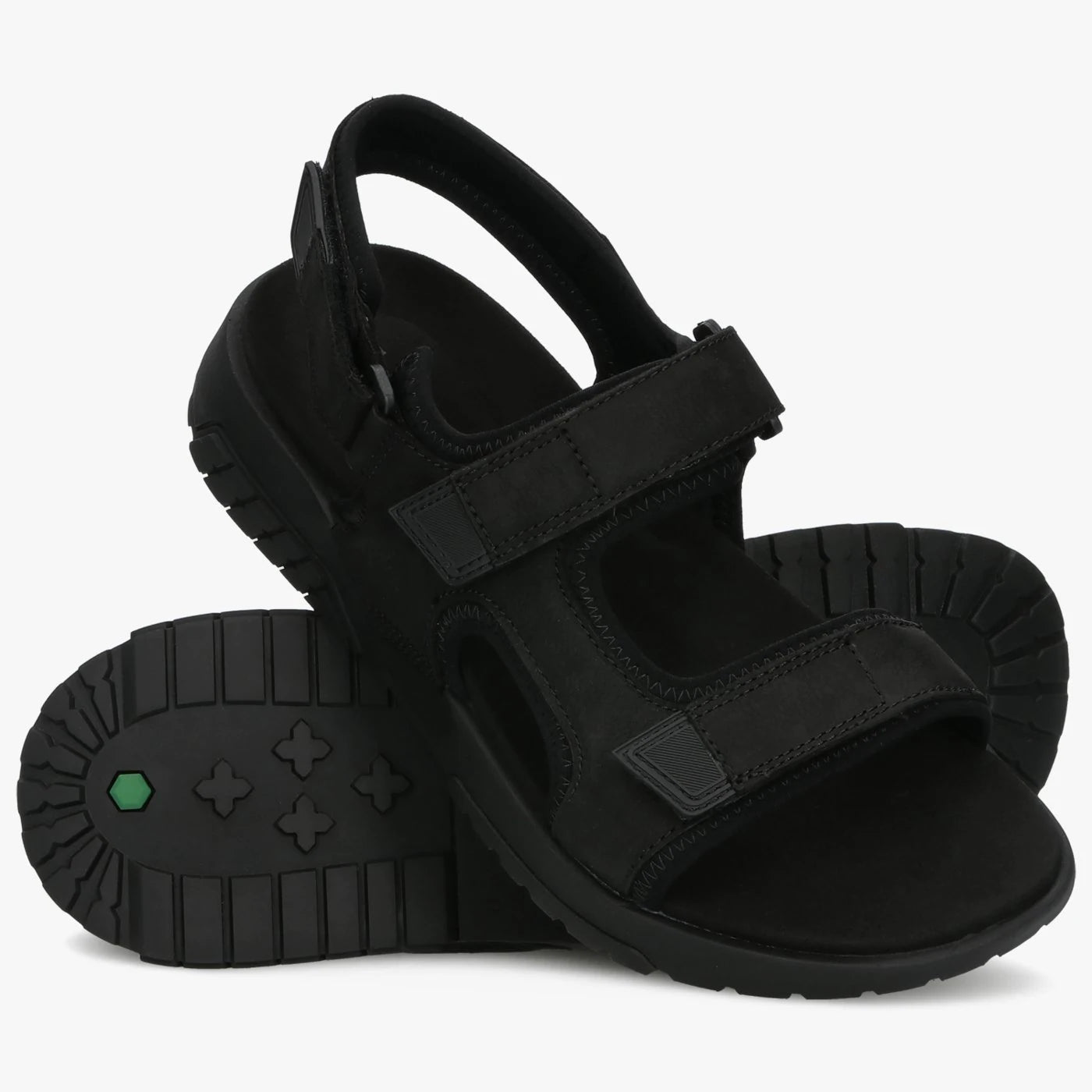 Anchor Watch Back Strap Sandal - Black