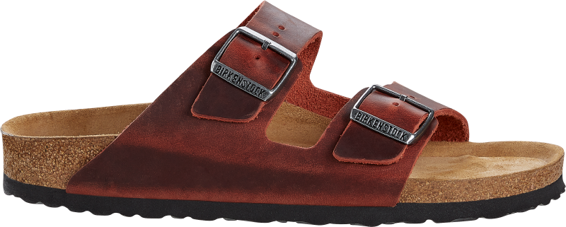 Arizona Oiled Leather Narrow SFB - Earth Red - Birkenstock - Sko - VILLOID.no