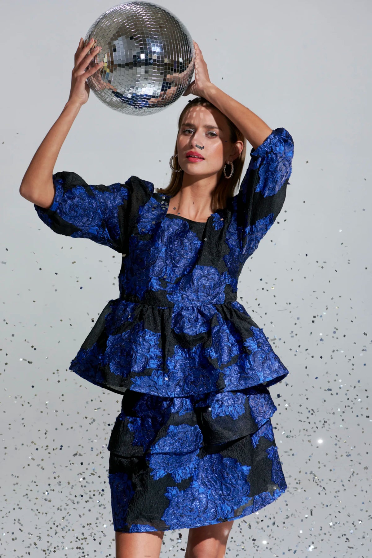 Taylor Flounce Skirt - Blue Mix