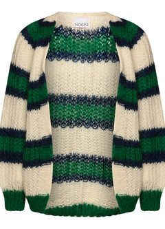 Vera Knit Cardigan - Green/Offwhite