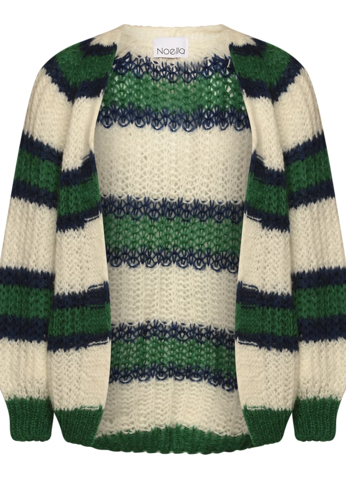 Vera Knit Cardigan - Green/Offwhite