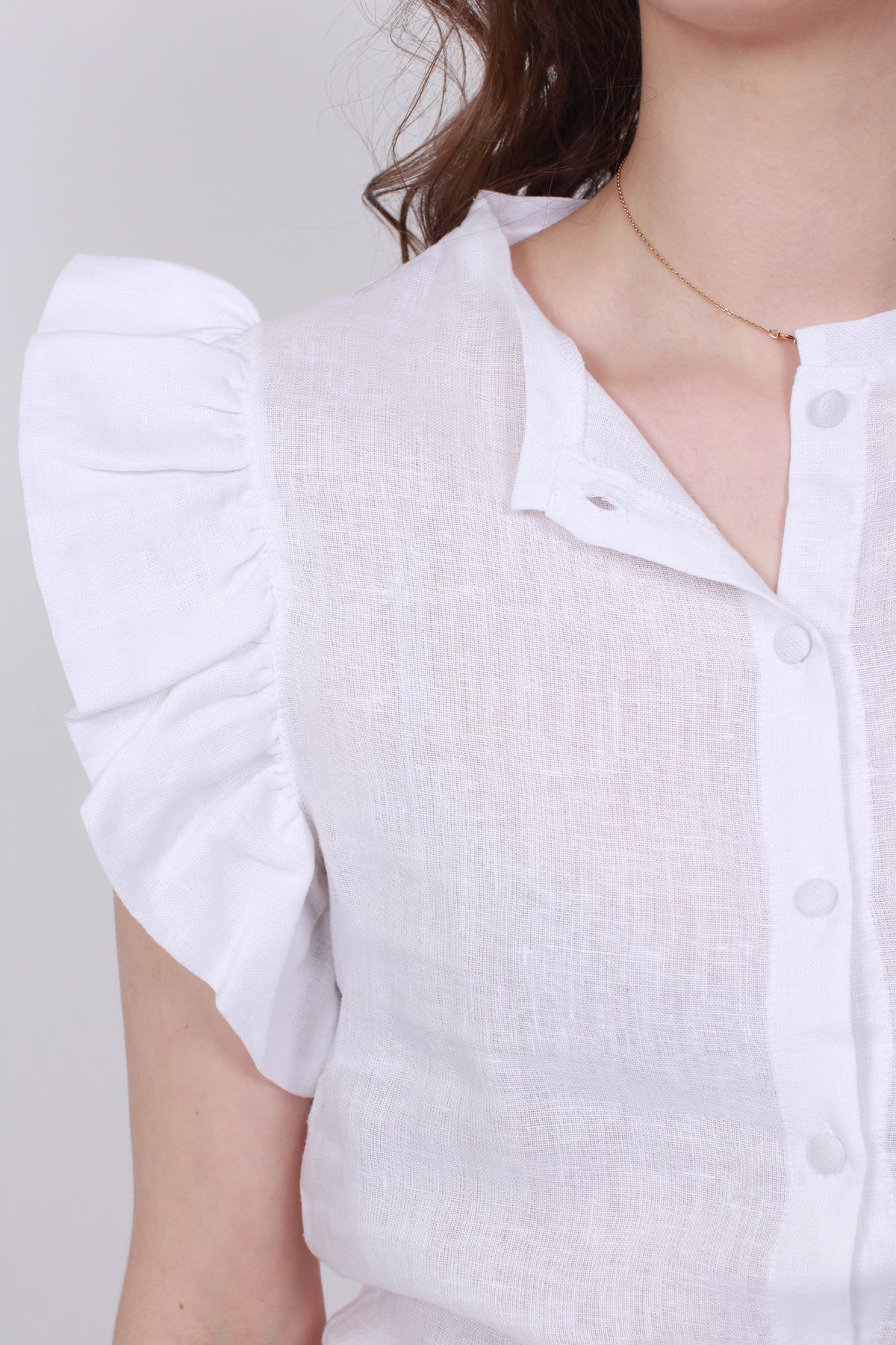 Pauline Linen Shirt - White - Ella & il - T-skjorter & Topper - VILLOID.no