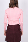 Stretch Cotton Cable Crew - Preppy Pink - GANT - Gensere - VILLOID.no