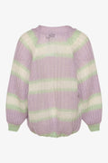 Vera Knit Cardigan - Lilac/White/Mint