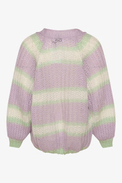 Vera Knit Cardigan - Lilac/White/Mint